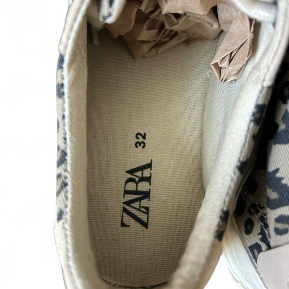 ZARA Kids Animal Print Platform Sneakers | Girls Size 32 / US 1 - Picture 5 of 6